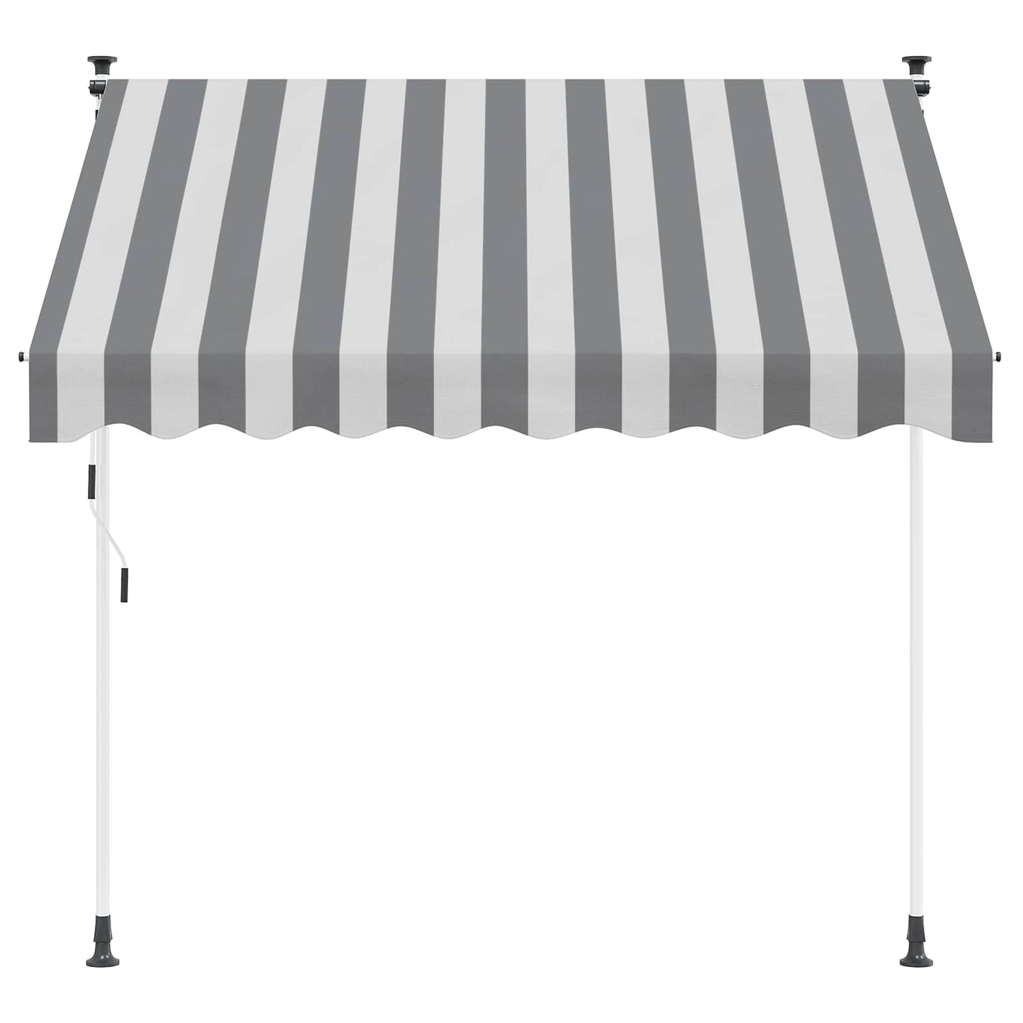 Manual Retractable Awning Anthracite and White 250 cm