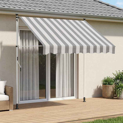 Manual Retractable Awning Anthracite and White 350 cm