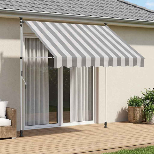 Manual Retractable Awning Anthracite and White 350 cm