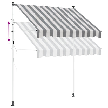 Manual Retractable Awning Anthracite and White 350 cm