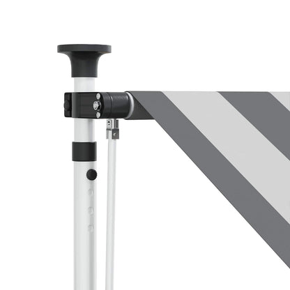Manual Retractable Awning Anthracite and White 400 cm