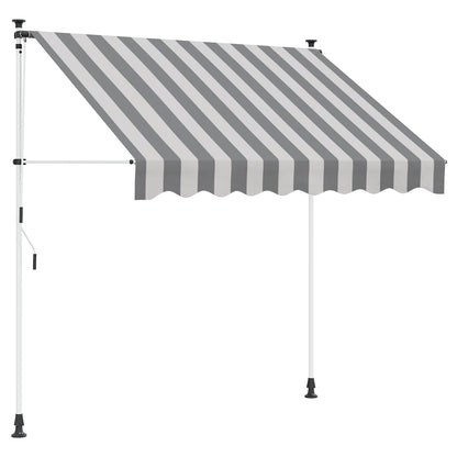 Manual Retractable Awning Anthracite and White 400 cm
