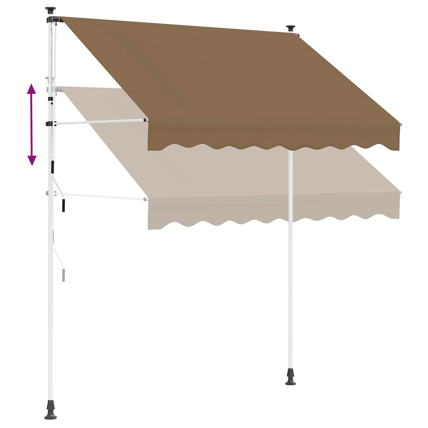 Manual Retractable Awning Beige 350 cm