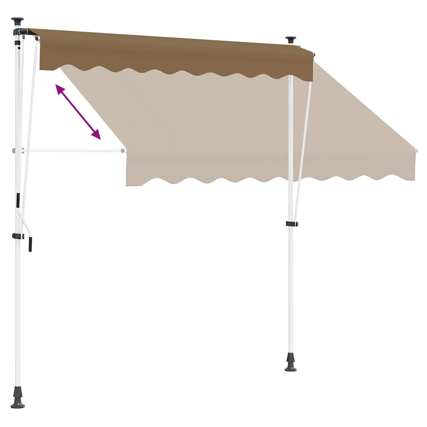 Manual Retractable Awning Beige 350 cm