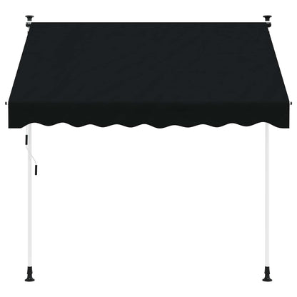 Manual Retractable Awning Black 150 cm