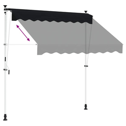 Manual Retractable Awning Black 250 cm