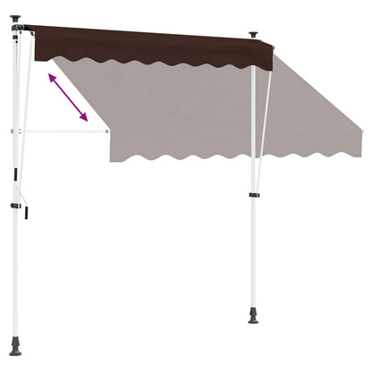 Manual Retractable Awning Brown 250 cm