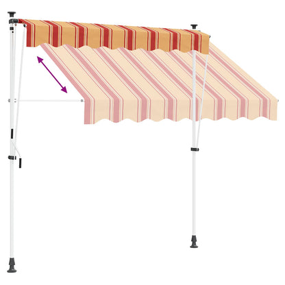 Manual Retractable Awning Multicolour 250 x 115 x 300 cm