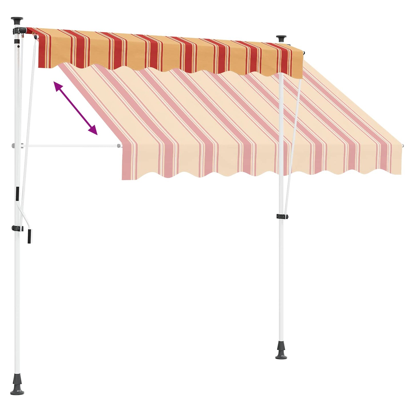 Manual Retractable Awning Multicolour 400 x 115 x 300 cm