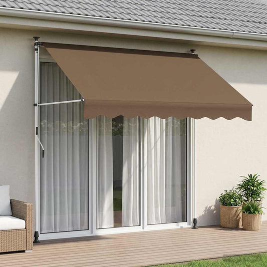 Manual Retractable Awning Taupe 250 cm
