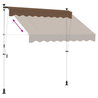 Manual Retractable Awning Taupe 250 cm