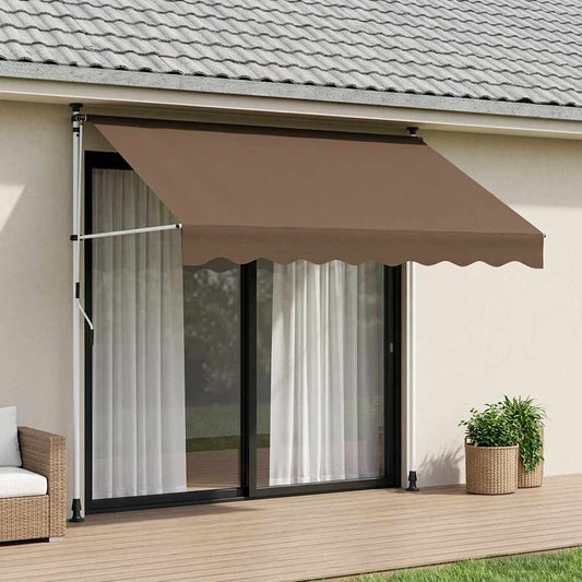 Manual Retractable Awning Taupe 300 cm