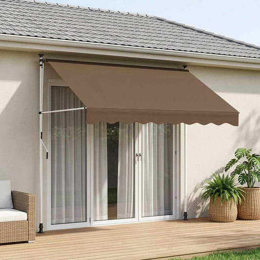 Manual Retractable Awning Taupe 350 cm