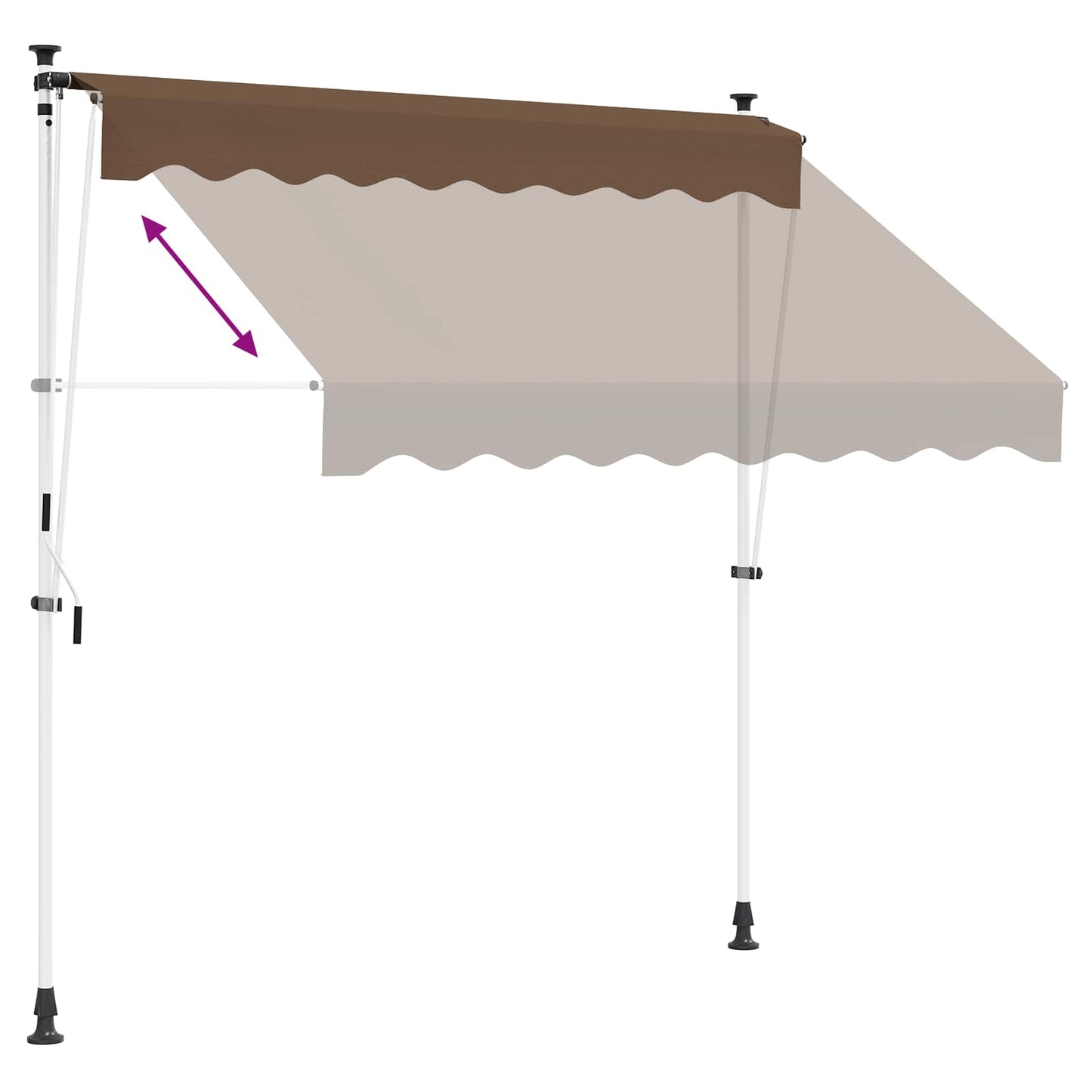Manual Retractable Awning Taupe 350 cm