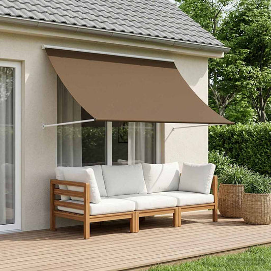 Awning Taupe 400 x 150 cm 180 g / m² Polyester with PU Coated