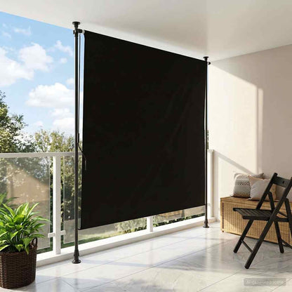 Outdoor Roller Blind Black 120 x 270 cm