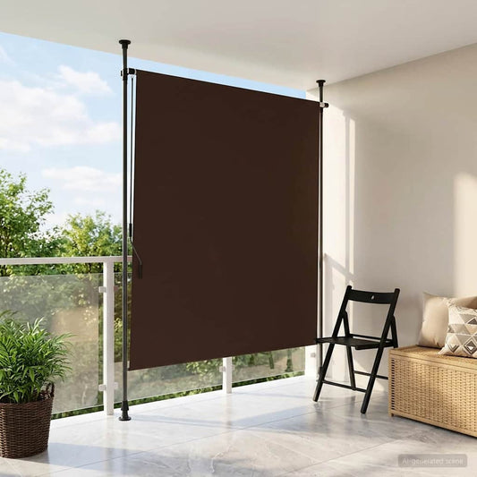Outdoor Roller Blind Brown 100 x 270 cm