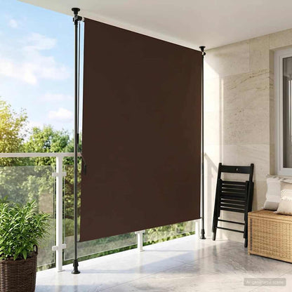Outdoor Roller Blind Brown 120 x 270 cm