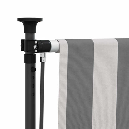 Outdoor Roller Blind Anthracite and White 120 x 270 cm