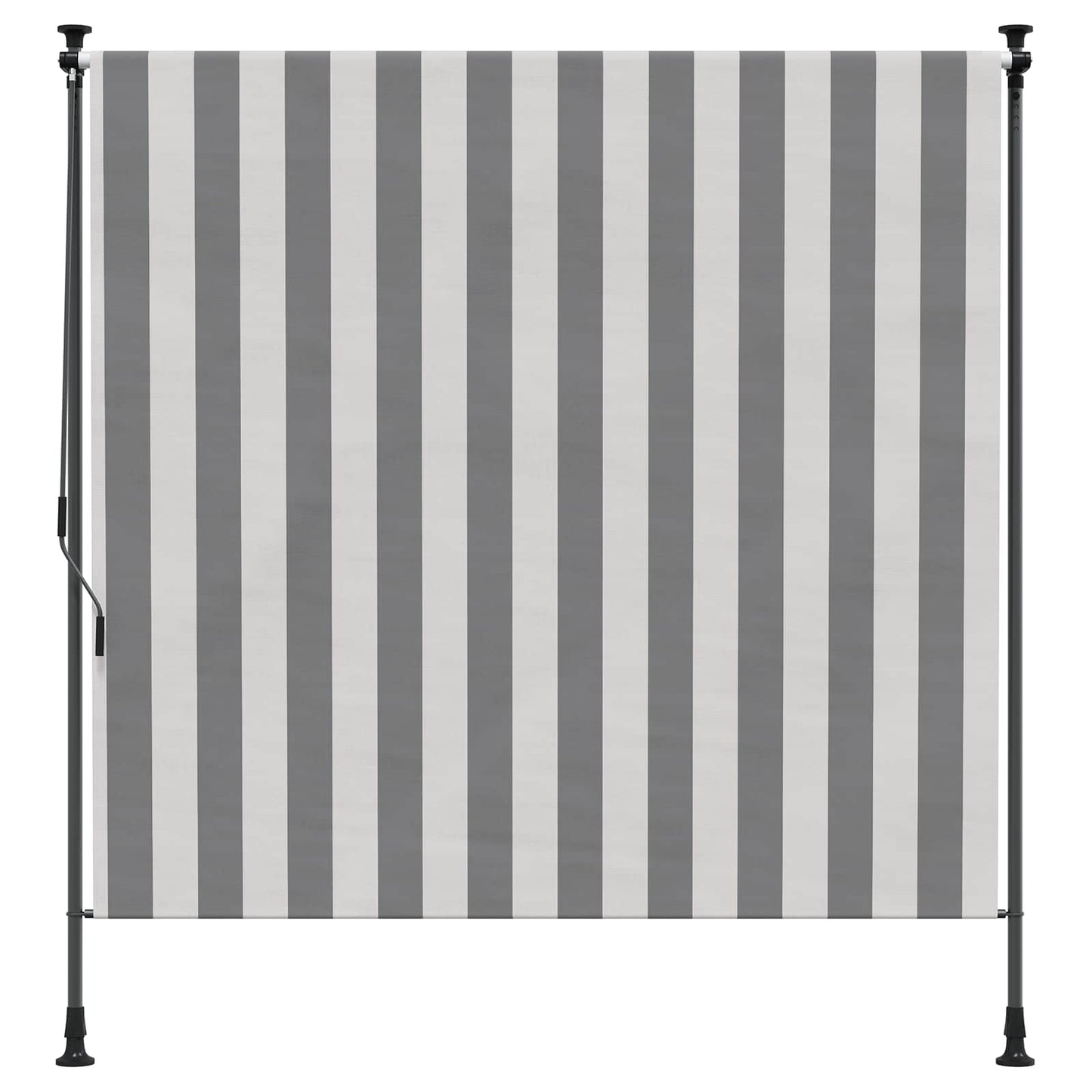 Outdoor Roller Blind Anthracite and White 150 x 270 cm