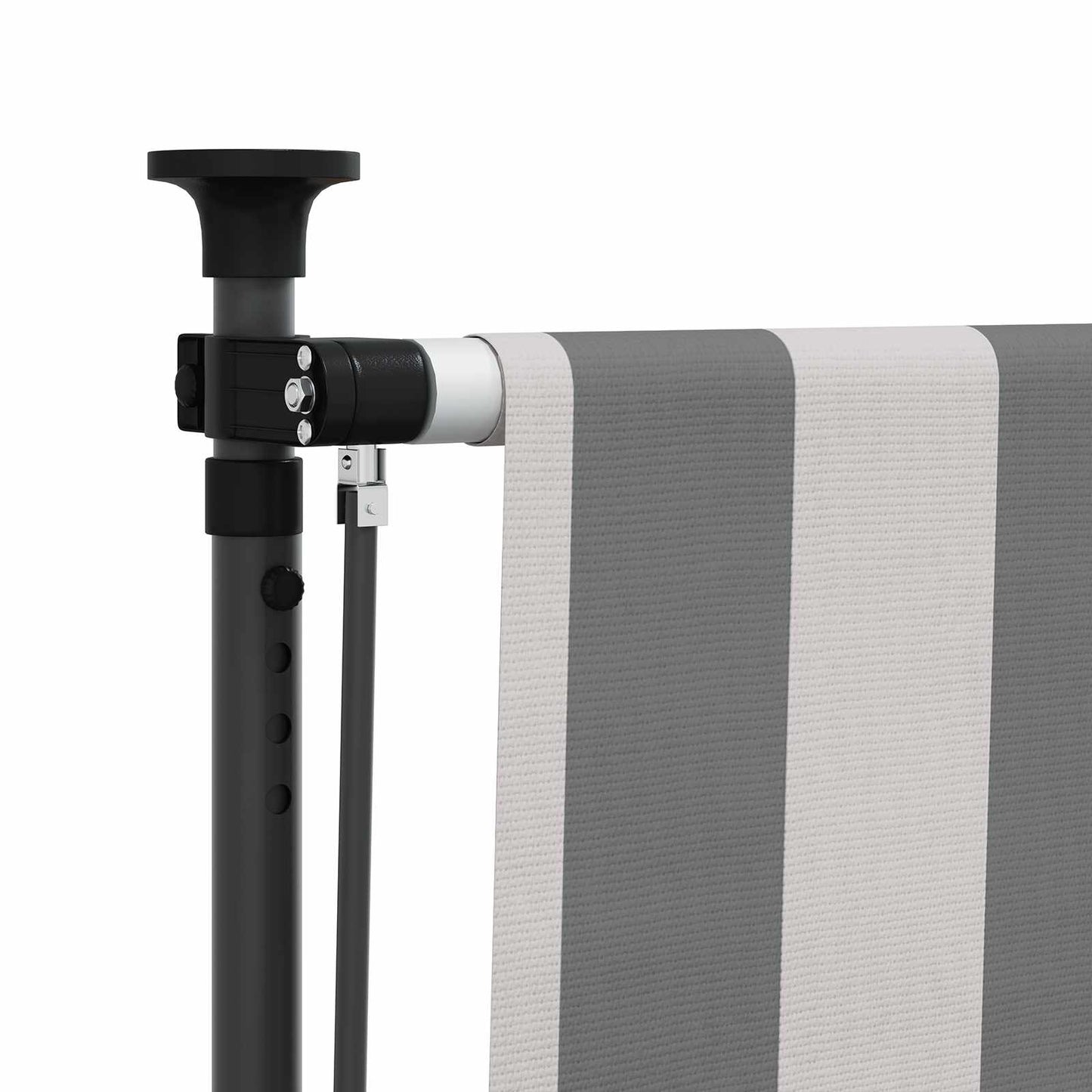 Outdoor Roller Blind Anthracite and White 200 x 270 cm