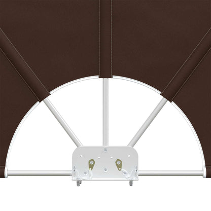 Balcony Privacy Screen 240 x 160 cm Polyester Rectangular Brown