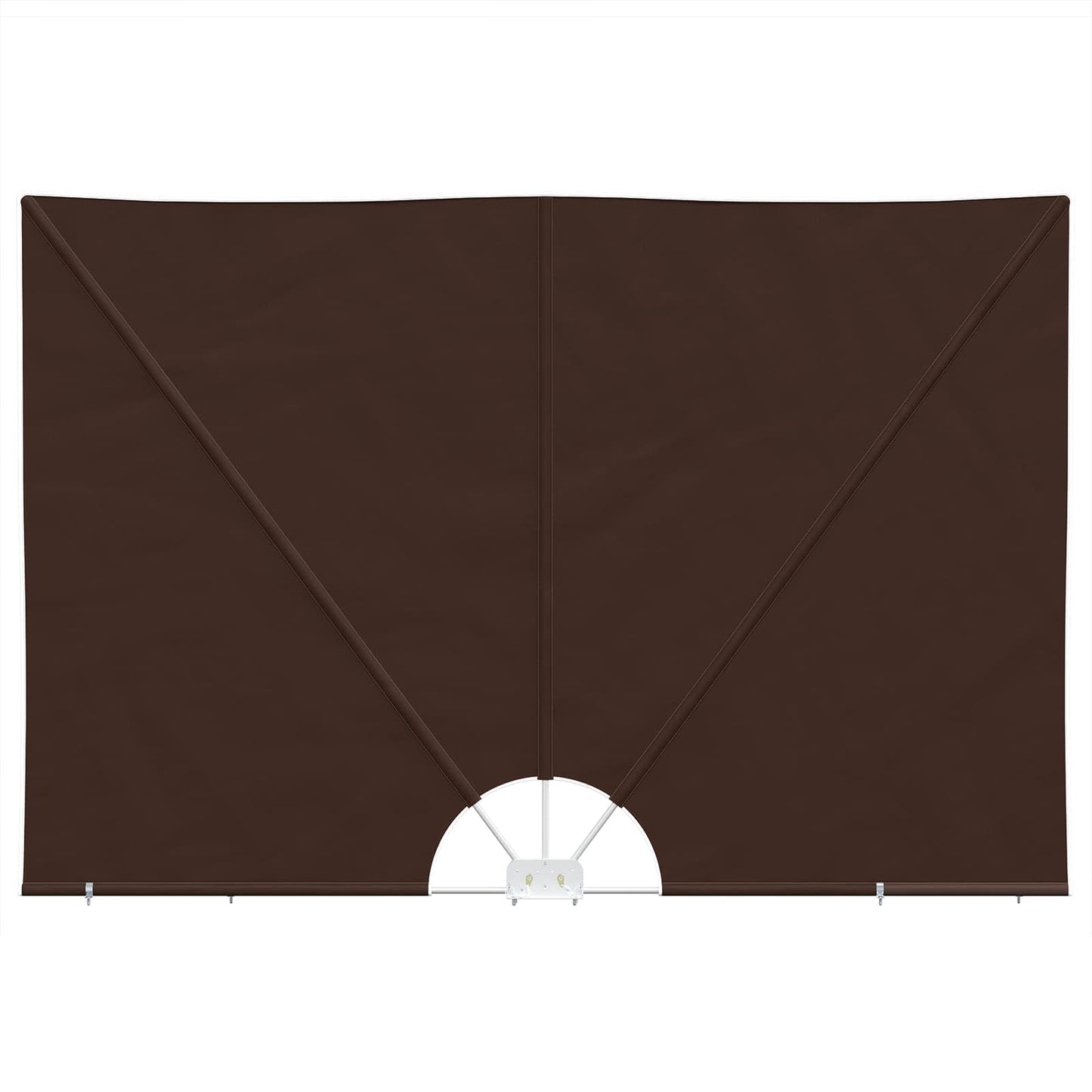 Balcony Privacy Screen 240 x 160 cm Polyester Rectangular Brown