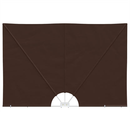 Balcony Privacy Screen 240 x 160 cm Polyester Rectangular Brown
