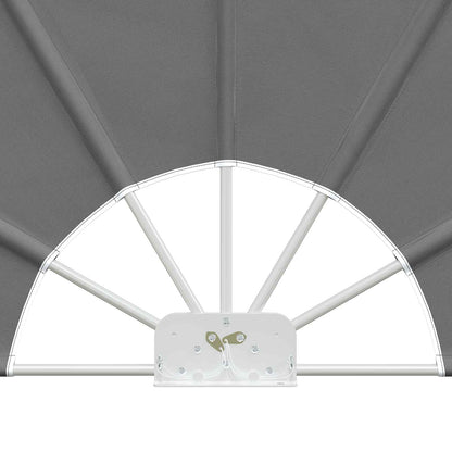 Balcony Privacy Screen Ø 320 cm Polyester Light Grey