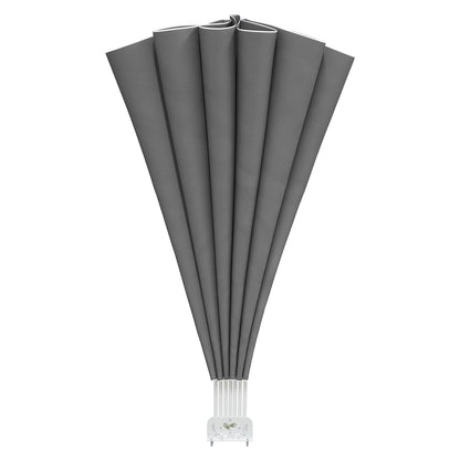 Balcony Privacy Screen Ø 320 cm Polyester Light Grey