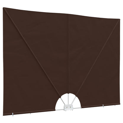 Balcony Privacy Screen 150 x 300 cm Polyester Rectangular Brown