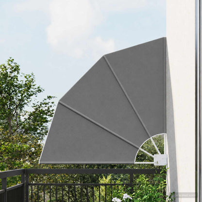Balcony Privacy Screen 140 x 140 cm Polyester Light Grey
