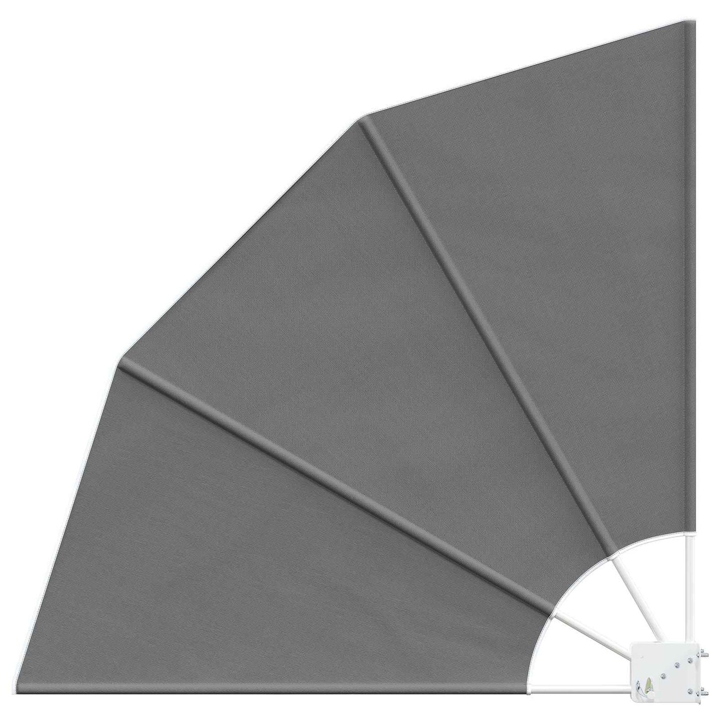 Balcony Privacy Screen 160 x 160 cm Polyester Light Grey