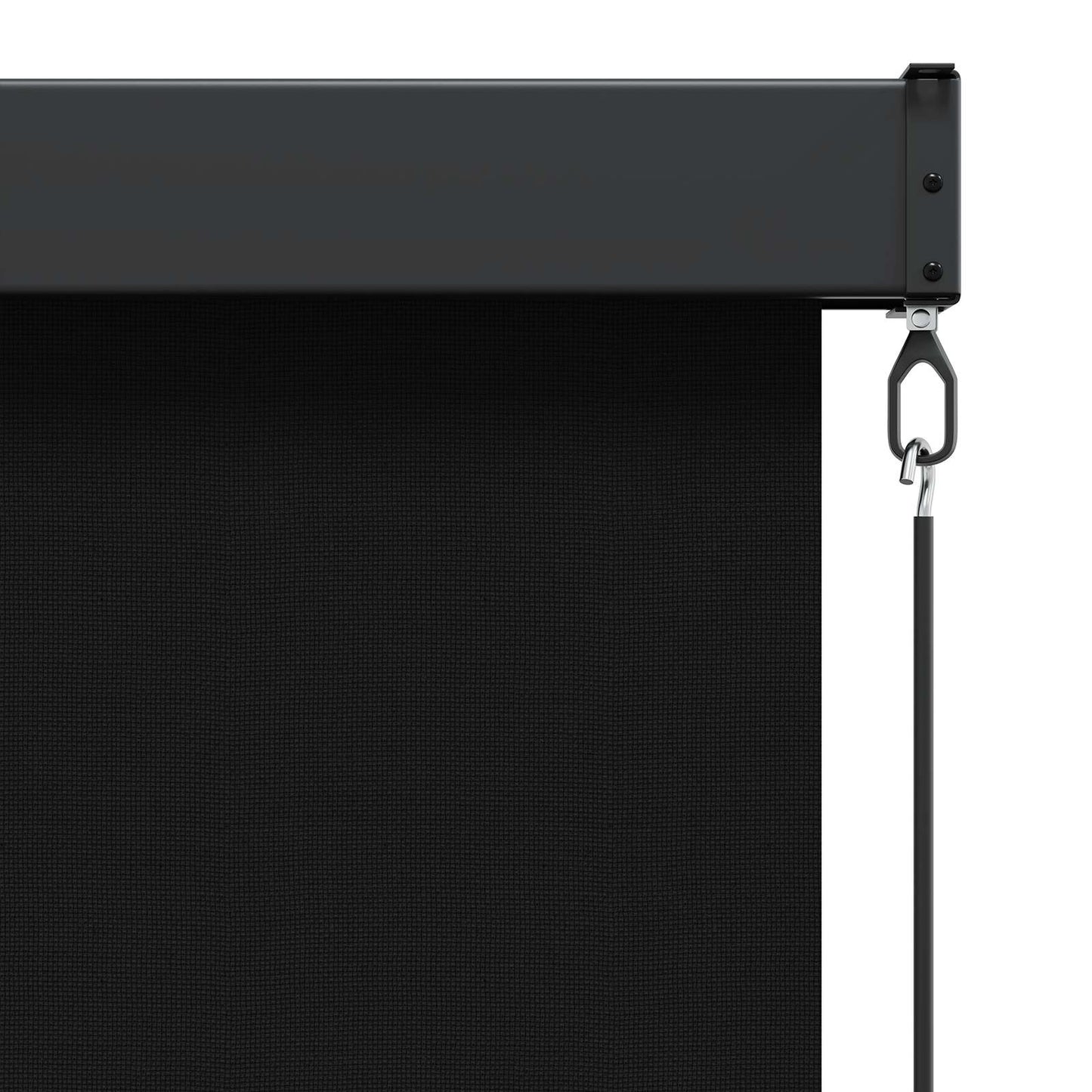 Roller Blind Black 60 x 250 cm Fabric and Aluminum