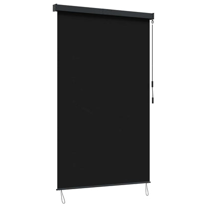 Roller Blind Black 60 x 250 cm Fabric and Aluminum