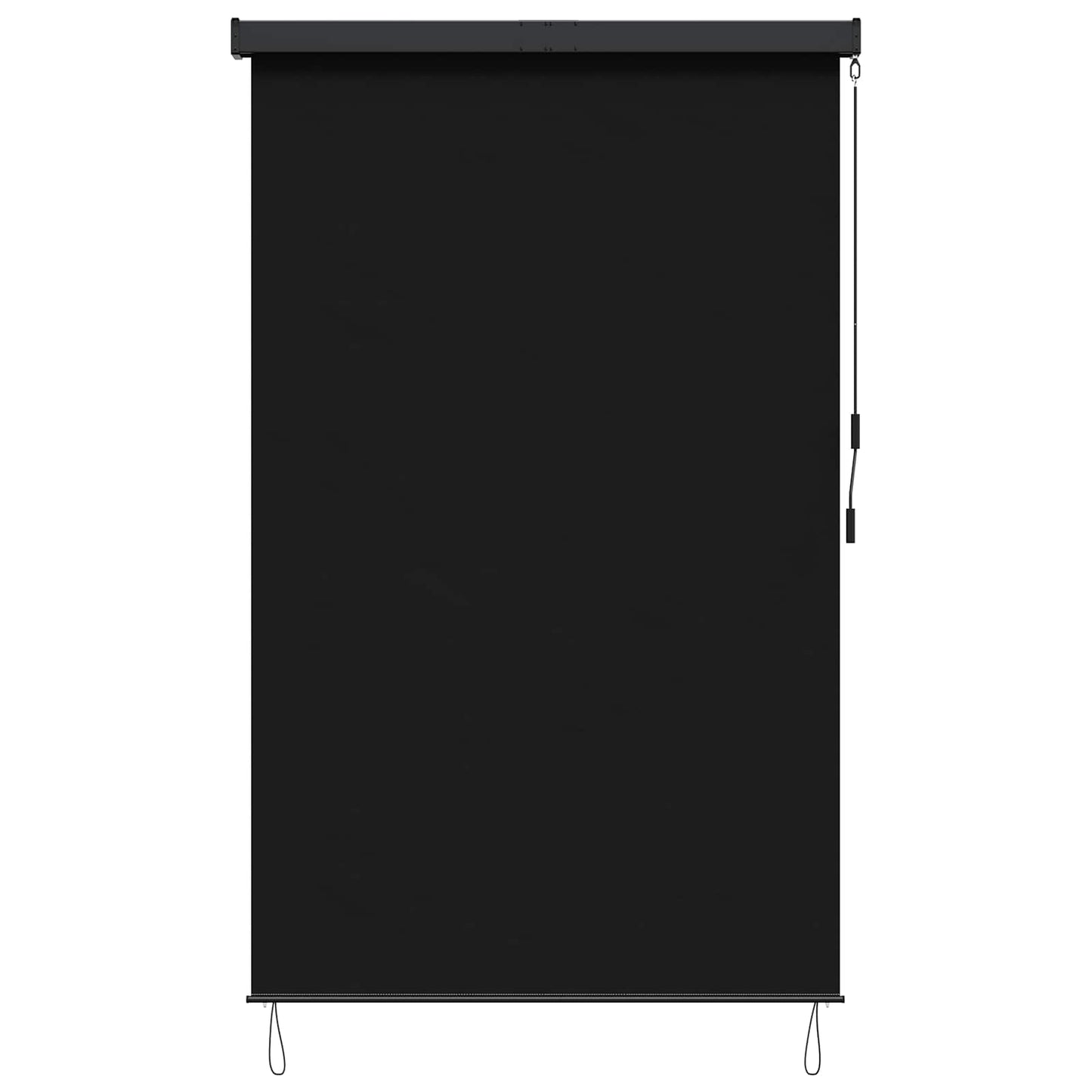 Roller Blind Black 60 x 250 cm Fabric and Aluminum