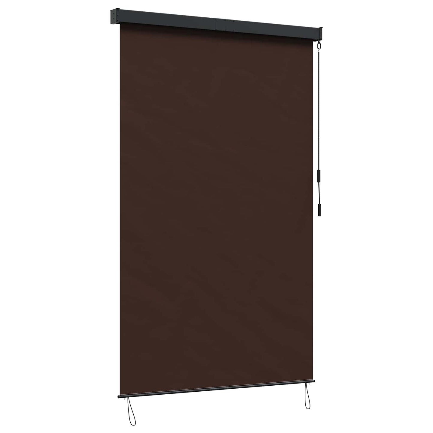 Roller Blind Brown 60 x 250 cm Fabric and Aluminum