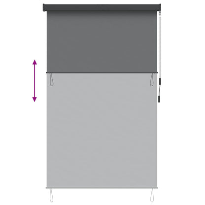Roller Blind Light Grey 60 x 250 cm Fabric and Aluminum