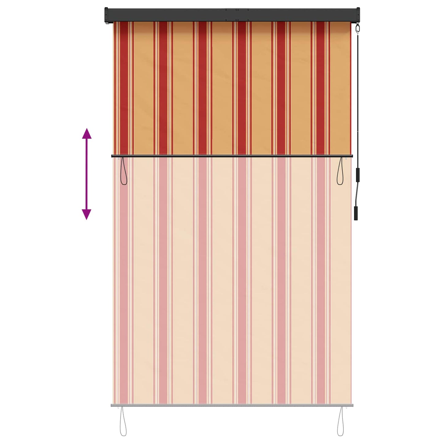 Roller Blind Multicolour 60 x 250 cm Fabric and Aluminum