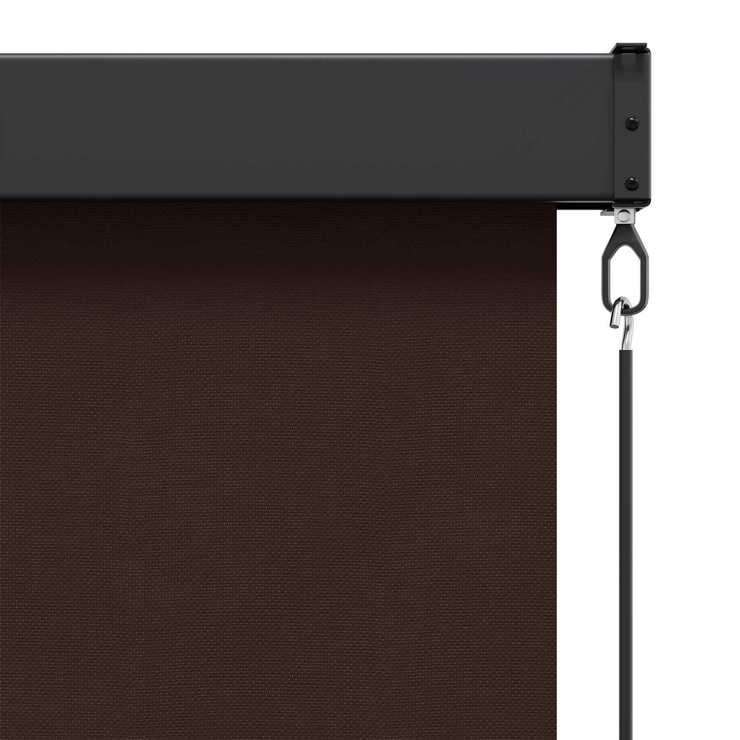 Roller Blind Brown 80 x 250 cm Fabric and Aluminum
