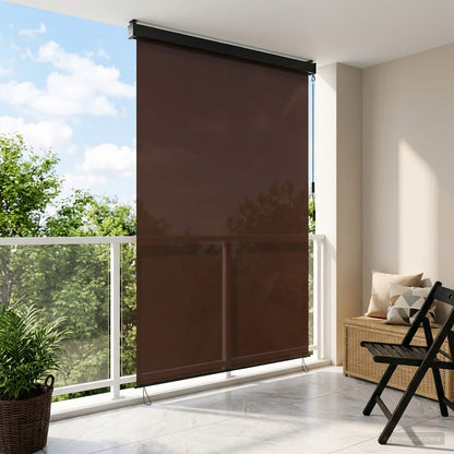 Roller Blind Brown 80 x 250 cm Fabric and Aluminum