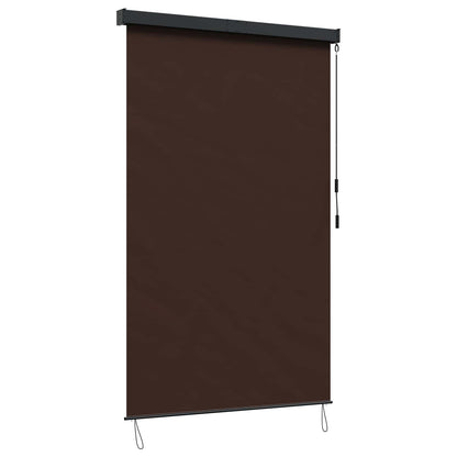 Roller Blind Brown 80 x 250 cm Fabric and Aluminum