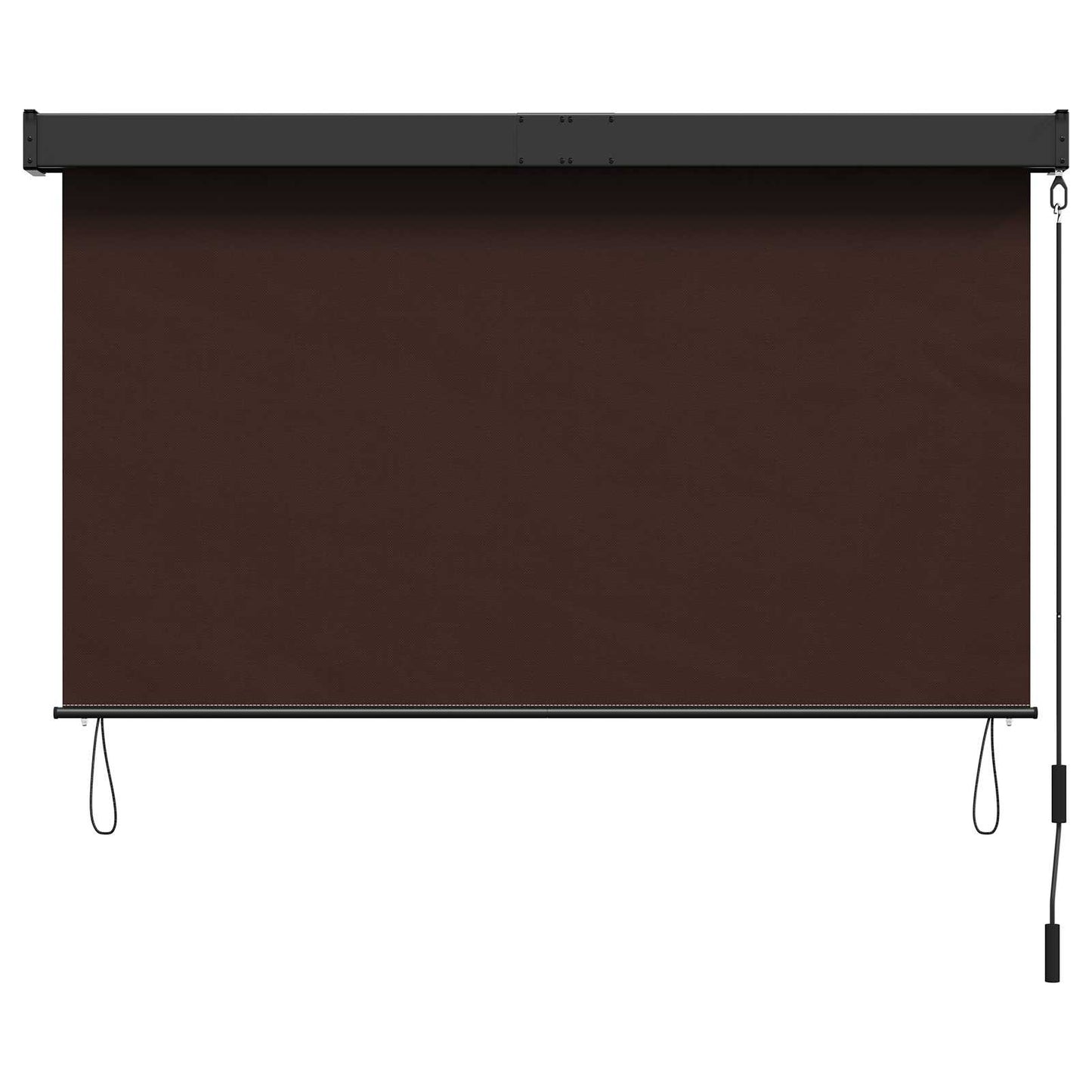 Roller Blind Brown 80 x 250 cm Fabric and Aluminum