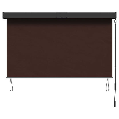 Roller Blind Brown 80 x 250 cm Fabric and Aluminum