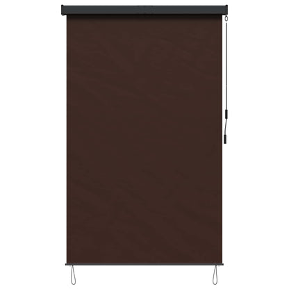 Roller Blind Brown 80 x 250 cm Fabric and Aluminum
