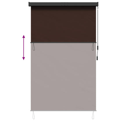Roller Blind Brown 80 x 250 cm Fabric and Aluminum