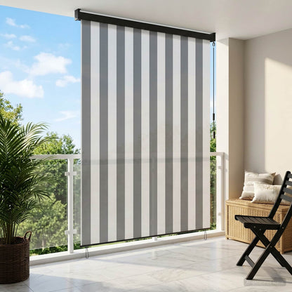 Roller Blind Anthracite and White 80 x 250 cm
