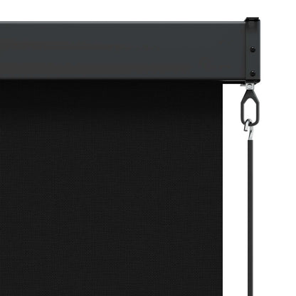 Roller Blind Black 100 x 250 cm Fabric and Aluminum