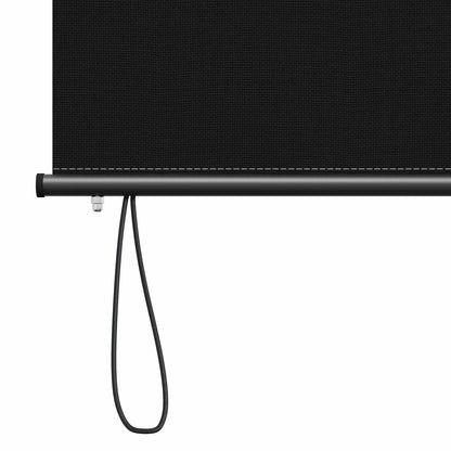 Roller Blind Black 100 x 250 cm Fabric and Aluminum
