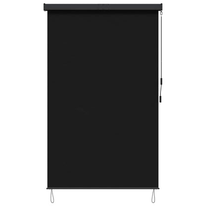 Roller Blind Black 100 x 250 cm Fabric and Aluminum